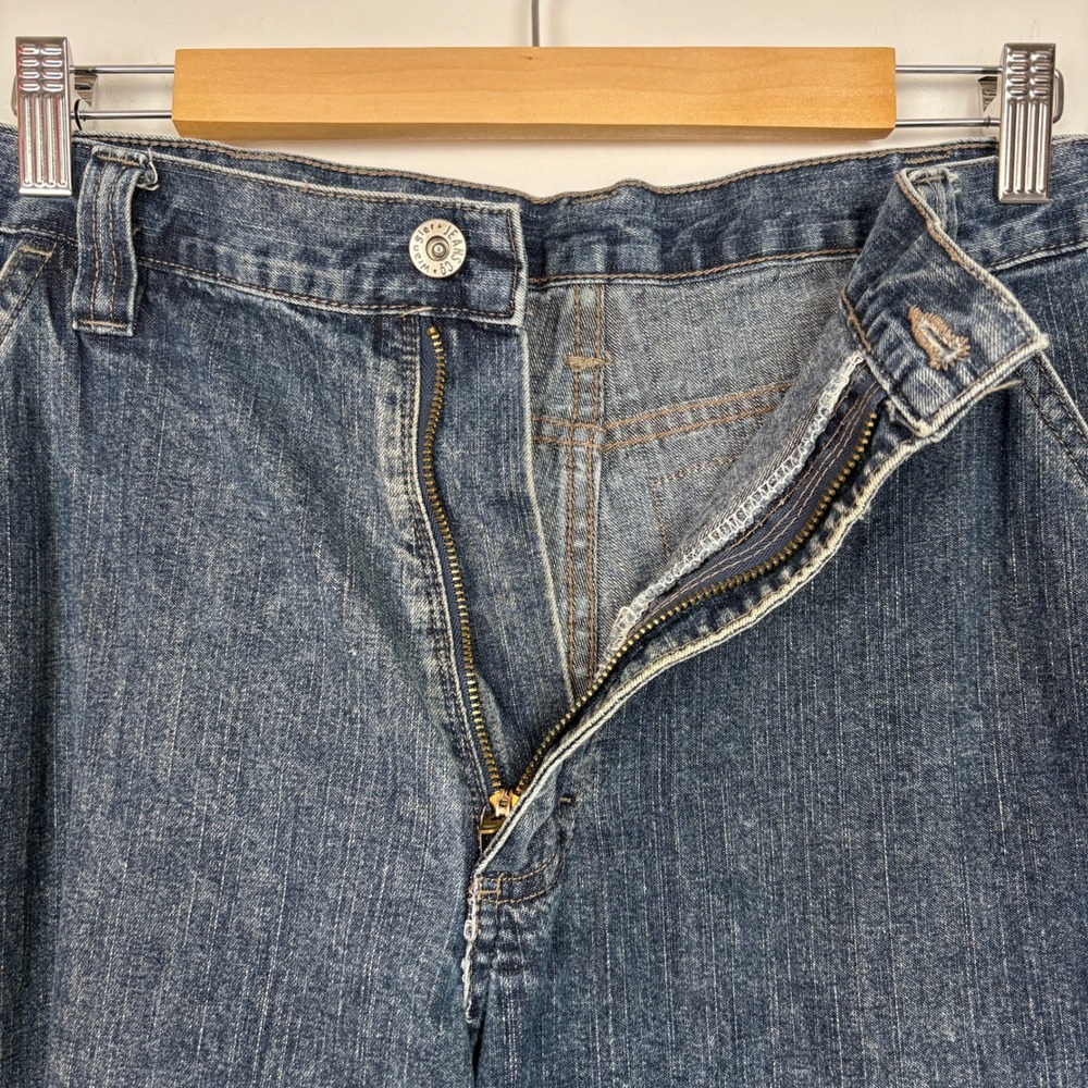 Wrangler Men Cargo Jeans 34x30 Blue Denim Utility Workwear Relaxed Western Baggy - Picture 3 of 14
